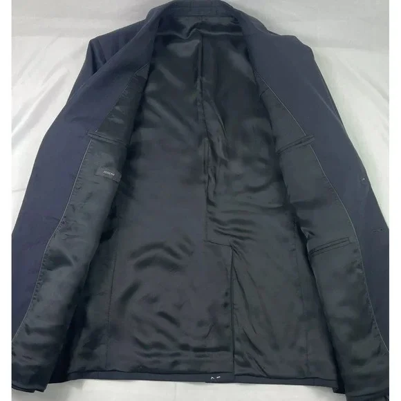 JOSEPH Venice Herringbone Navy Wool Mens Blazer Size 40R NWT 495$